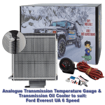 Analogue Trans Temp Gauge & Dual Oil Cooler Kit suit Ford Everest UA 6R80 6 Spd