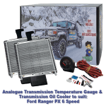 Analogue Trans Temp Gauge & Twin Oil Cooler Kit suit Ford Ranger PX with 6R80 6 Spd