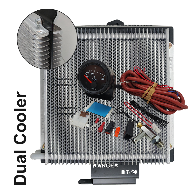 Analogue Trans Temp Gauge & Dual Oil Cooler Kit suit Ford Ranger PX