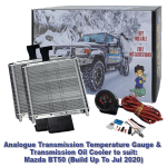 Analogue Trans Temp Gauge & Twin Oil Cooler Kit suit Mazda BT50 with 6R80 6 Spd (Vehicle Build Up To Jul 2020)