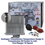 Analogue Trans Temp Gauge & Dual Oil Cooler Kit suit Ford Ranger PX 10R80 10 Spd