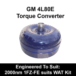 Billet Heavy Duty Extended Torque Converter to suit GM 4L80E behind 2000nm 1FZ-FE (Exchange)