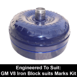 Billet Extended Heavy Duty Torque Converter to suit Toyota A440 4 Speed behind a GM V8 Iron Block