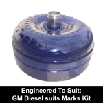 Billet Extended Heavy Duty Torque Converter to suit Toyota A442 4 Speed behind a GM Diesel