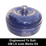 Billet Extended Heavy Duty Torque Converter to suit Toyota A440 4 Speed behind a GM LS V8