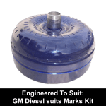 Billet Extended Heavy Duty Torque Converter to suit Nissan Ribbed RE4 4 Speed behind a GM Diesel