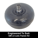 Billet Heavy Duty Torque Converter to suit Nissan Ribbed RE4 4 Speed behind a GM LS V8