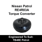 Billet Heavy Duty Torque Converter to suit Nissan RE4 4 Speed behind a TB48E Petrol