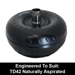 Billet Heavy Duty Torque Converter to suit Nissan RE4 4 Speed behind a TD42 Naturally Aspirated Engine