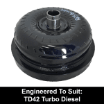 Billet Heavy Duty Torque Converter to suit Nissan RE5 5 Speed behind a TD42 Turbo Diesel Engine