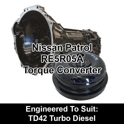 Torque Converter to suit Nissan RE5 - behind TD42 Turbo Diesel 800x800