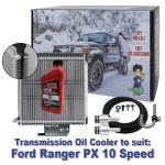 Ford Ranger PX suitable Dual Heavy Duty Transmission Oil Cooler - 10R80 10 Speed
