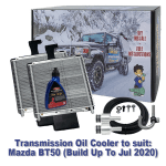 Mazda BT50 Series 1 and 2 suitable Twin Heavy Duty Transmission Oil Cooler - 6R80 6 Speed (Vehicle Build Up To Jul 2020)
