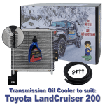 Toyota LandCruiser 200 Series suitable Dual Heavy Duty Transmission Oil Cooler - 5 and 6 Speed