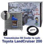 Toyota LandCruiser 200 Series suitable Dual Heavy Duty Transmission Oil Cooler - 5 and 6 Speed