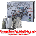Extreme Heavy Duty Valve Body to suit Toyota LandCruiser 80 Series 1HD-T Hydraulic 4 Speed WITH Cruise Control
