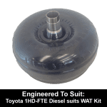 Billet Heavy Duty Torque Converter to suit Nissan RE4 4 Speed behind Toyota 1HZ, 1HD-FT and 1HD-FTE Diesels