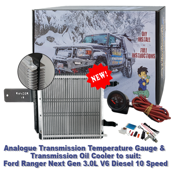 Ford Ranger Next Gen 3.0L V6 Diesel 10 Speed Analogue Temp Gauge & Transmission Cooler (DIY Installation Box)