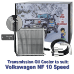 Dual Heavy Duty Transmission Oil Cooler Kit to suit Volkswagen Amarok NF Turbo Diesel with 10 Speed Auto