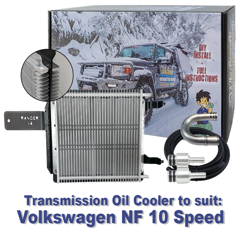 Dual Heavy Duty Transmission Oil Cooler Kit to suit Volkswagen Amarok NF Turbo Diesel with 10 Speed Auto
