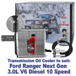 Ford Ranger Next Gen 3.0L V6 Diesel suitable Dual Heavy Duty Transmission Oil Cooler Kit  - 10 Speed
