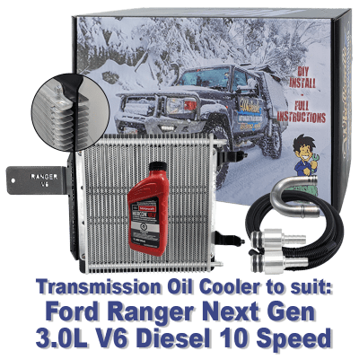 Ford Ranger Next Gen 3.0L V6 10 Speed Diesel Transmission Cooler (DIY Installation Box) & Fluid