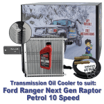 Ford Ranger Raptor Next Gen Petrol suitable Dual Heavy Duty Transmission Oil Cooler Kit -10 Speed