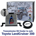 Toyota LandCruiser 300 Series (up to Oct 2024) suitable Dual Heavy Duty Transmission Oil Cooler - 10 Speed