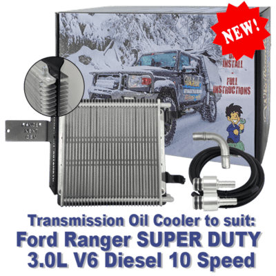 Ford Ranger SUPER DUTY 3.0L V6 10 Speed Diesel Transmission Cooler (DIY Installation Box)