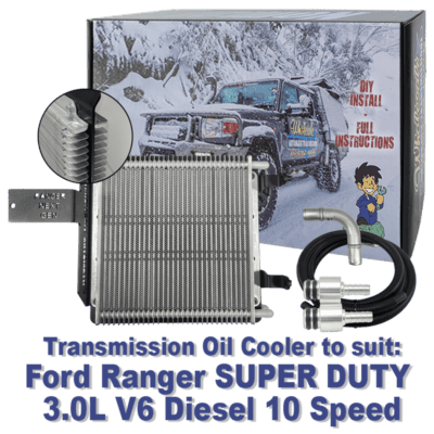 Ford Ranger SUPER DUTY 3.0L V6 10 Speed Diesel Transmission Cooler (DIY Installation Box)